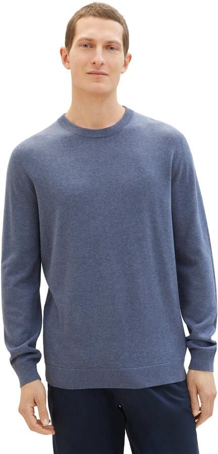 Tom Tailor Trui met ronde hals met geborduurd logo - Foto 3