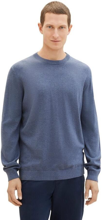 Tom Tailor Trui met ronde hals met geborduurd logo - Foto 4