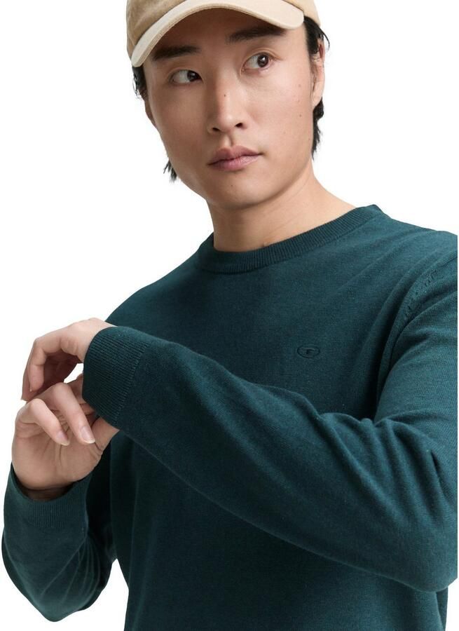 Tom Tailor Regular fit gebreide pullover van zuiver katoen - Foto 3