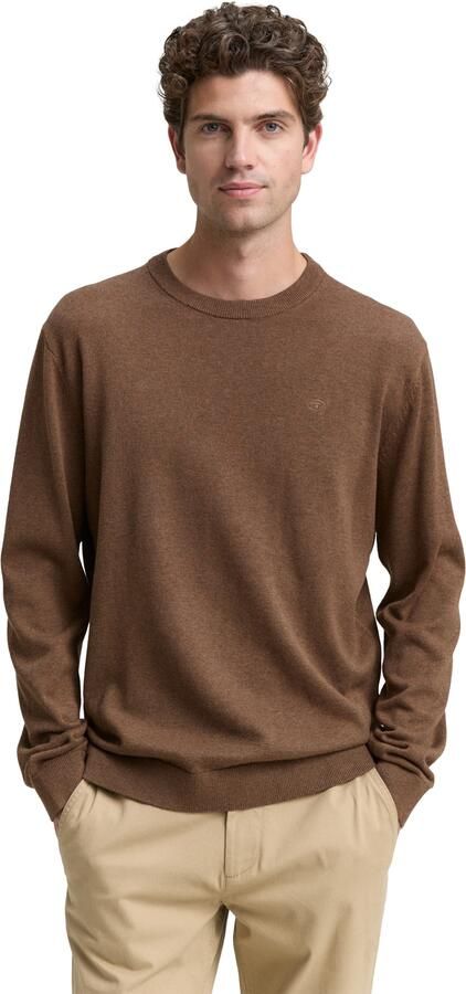 Tom Tailor Trui met ronde hals met geborduurd logo - Foto 6