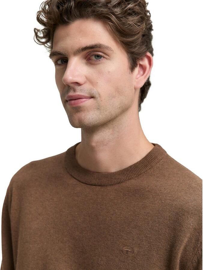 Tom Tailor Trui met ronde hals met geborduurd logo - Foto 3