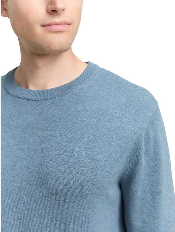 Tom Tailor Trui met ronde hals met geborduurd logo - Foto 2