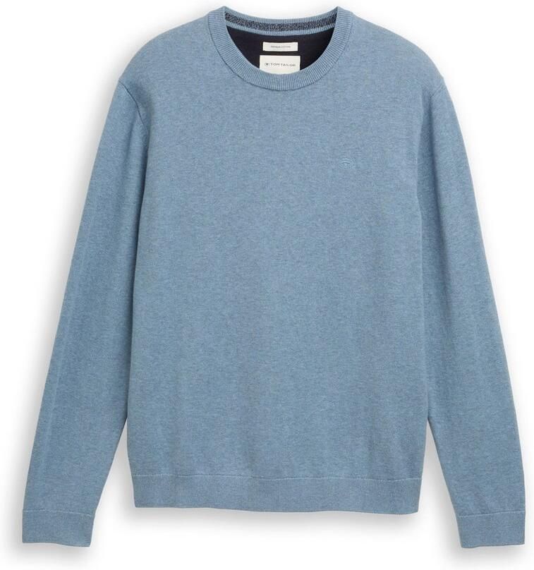 Tom Tailor Trui met ronde hals met geborduurd logo - Foto 3