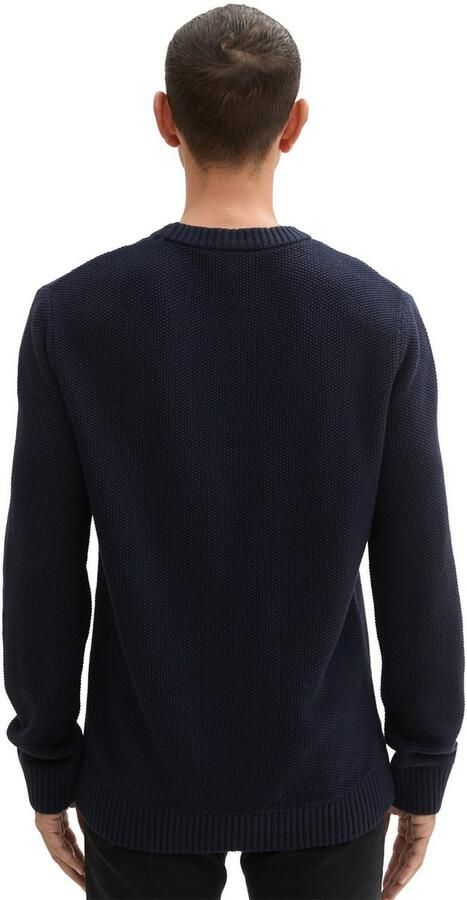 Tom Tailor Regular fit gebreide pullover met kabelpatroon en ribboorden - Foto 3