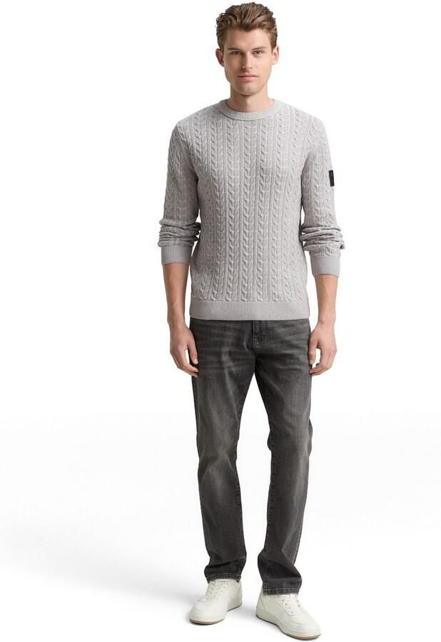 Tom Tailor Trui met ronde hals met ribboorden - Foto 4