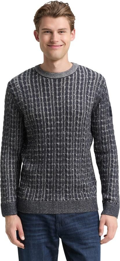 Tom Tailor Trui met ronde hals met ribboorden - Foto 6