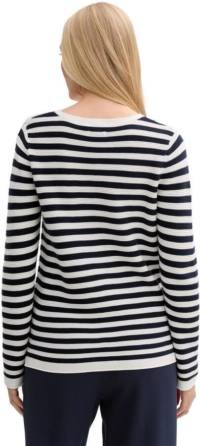 Tom Tailor Regular fit gebreide pullover van zuiver katoen - Foto 3