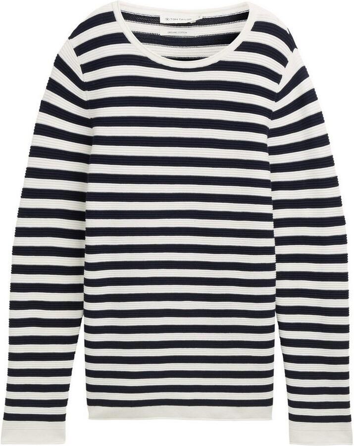 Tom Tailor Regular fit gebreide pullover van zuiver katoen