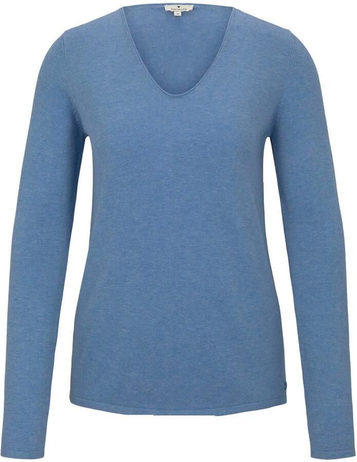 Tom Tailor Pullover van een mix van katoen en viscose