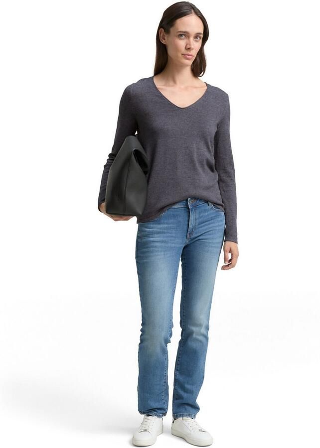 Tom Tailor Trui met V-hals gemaakt van fijn breisel - Foto 2