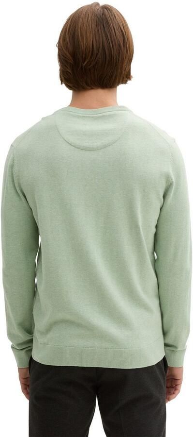 Tom Tailor Trui met V-hals met klein logoborduursel - Foto 3