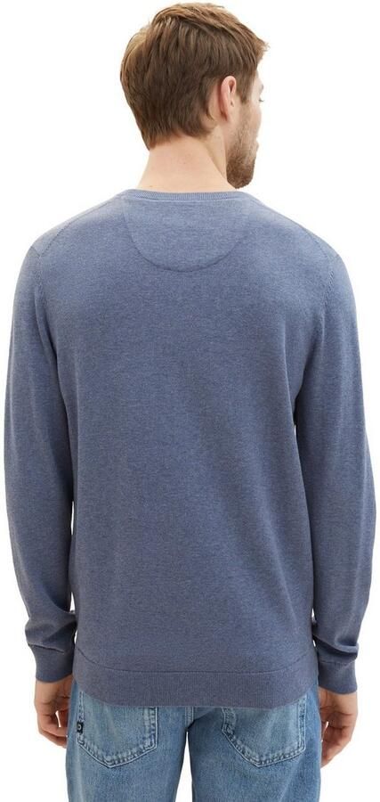 Tom Tailor Trui met V-hals met klein logoborduursel - Foto 3