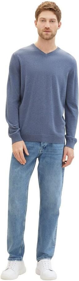 Tom Tailor Trui met V-hals met klein logoborduursel - Foto 5