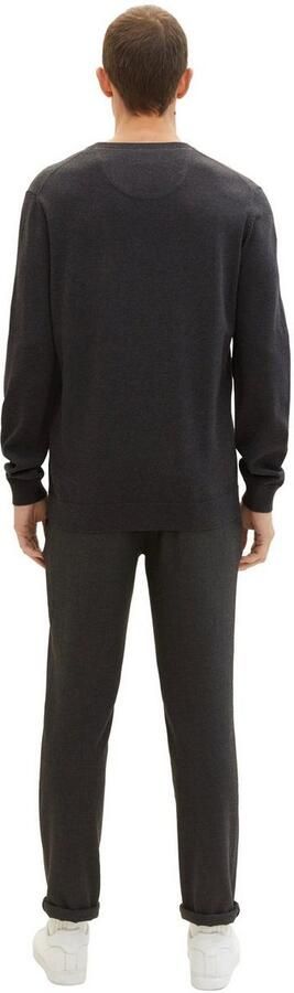 Tom Tailor Trui met V-hals met klein logoborduursel - Foto 5