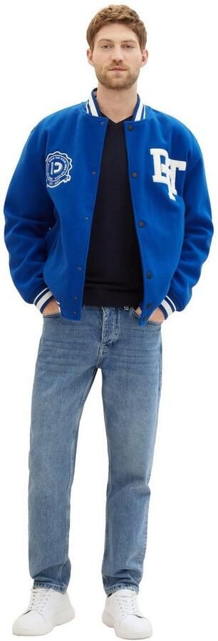 Tom Tailor Trui met V-hals met klein logoborduursel - Foto 4