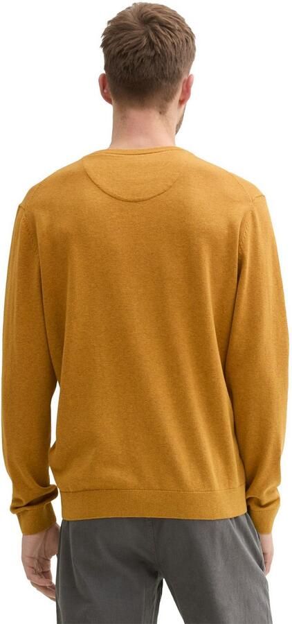 Tom Tailor Regular fit gebreide pullover van puur katoen met V-hals - Foto 3