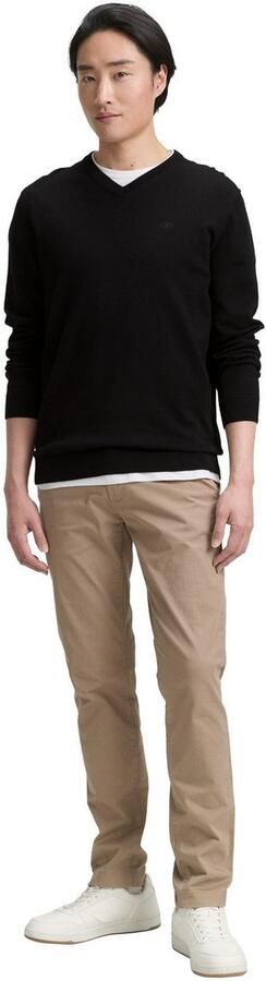 Tom Tailor Trui met V-hals met klein logoborduursel - Foto 5