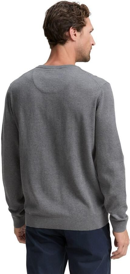 Tom Tailor Trui met V-hals met klein logoborduursel - Foto 4