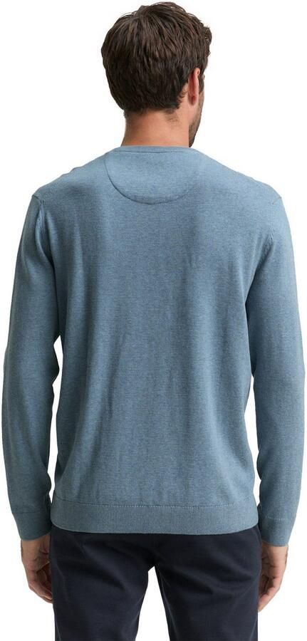 Tom Tailor Trui met V-hals met klein logoborduursel - Foto 5