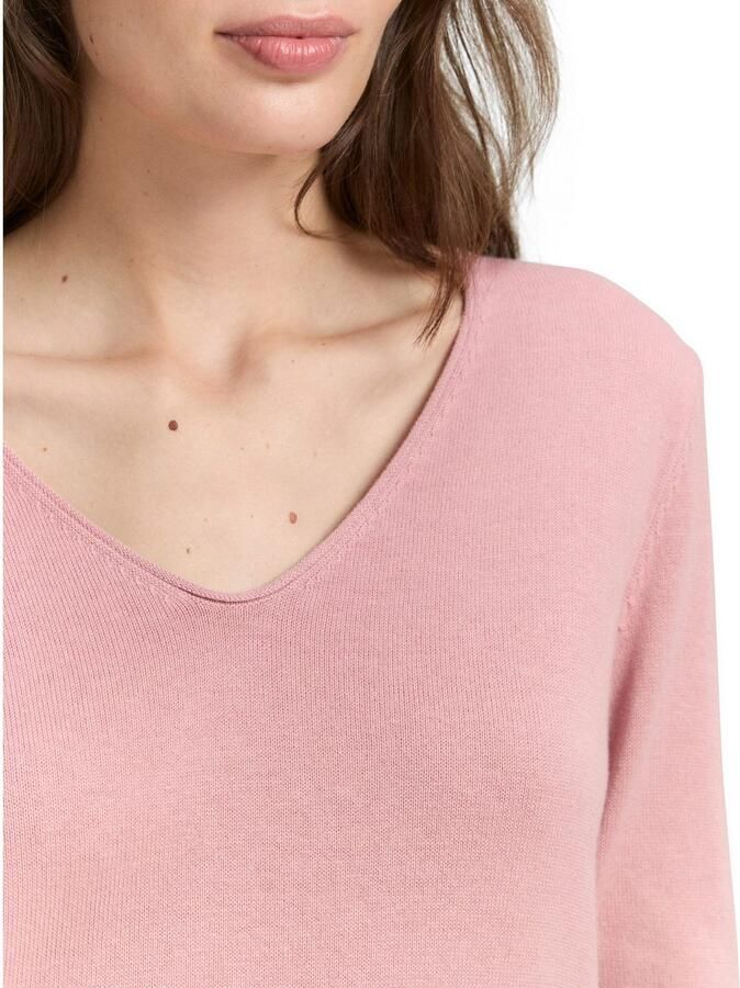 Tom Tailor Regular fit gebreid shirt van een mix van katoen en viscose - Foto 3