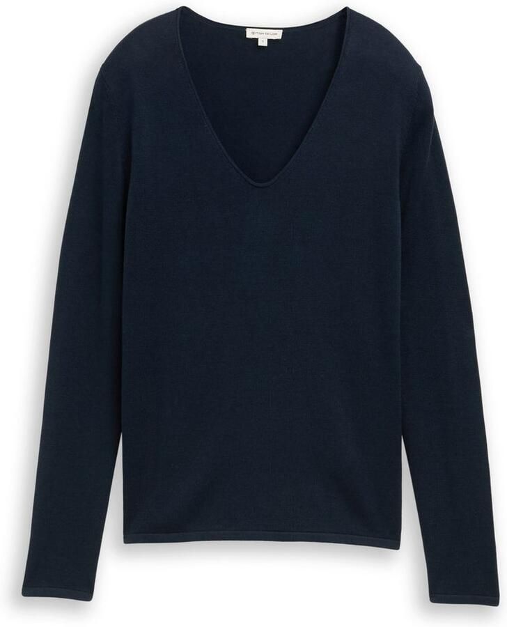 Tom Tailor Regular fit gebreid shirt van een mix van katoen en viscose
