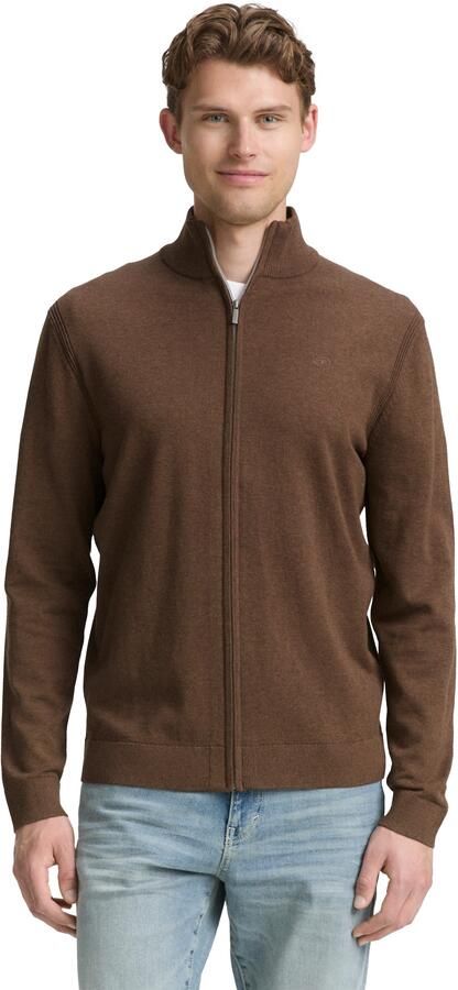 Tom Tailor Regular fit gebreid jack van puur katoen - Foto 6