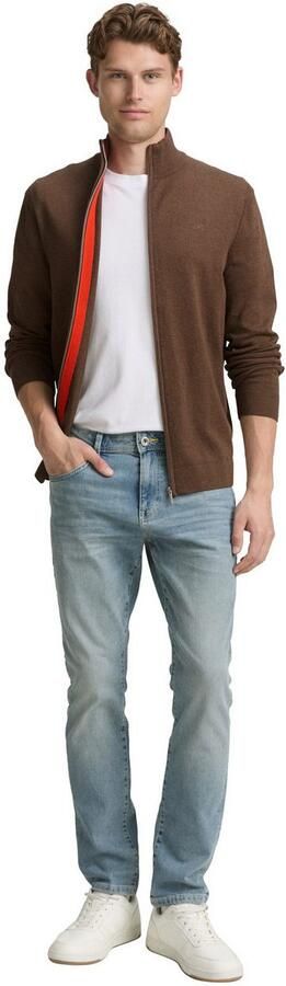 Tom Tailor Regular fit gebreid jack van puur katoen - Foto 5