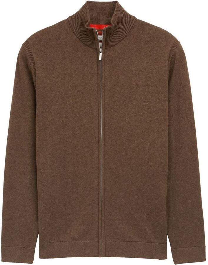 Tom Tailor Regular fit gebreid jack van puur katoen