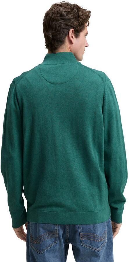 Tom Tailor Regular fit gebreid jack van puur katoen - Foto 5