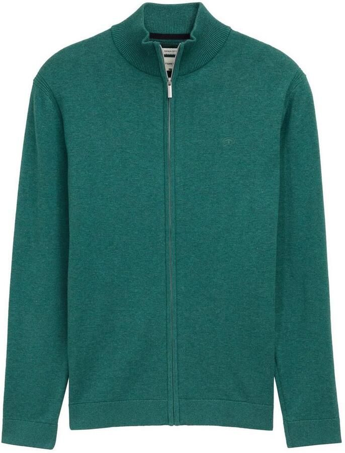 Tom Tailor Regular fit gebreid jack van puur katoen