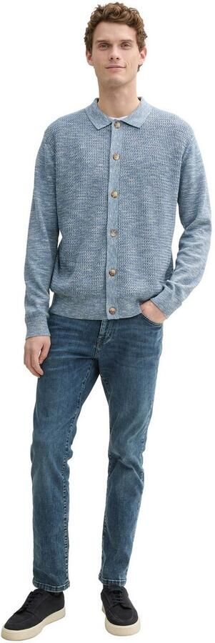 Tom Tailor Regular fit gebreid jack met katoen - Foto 4