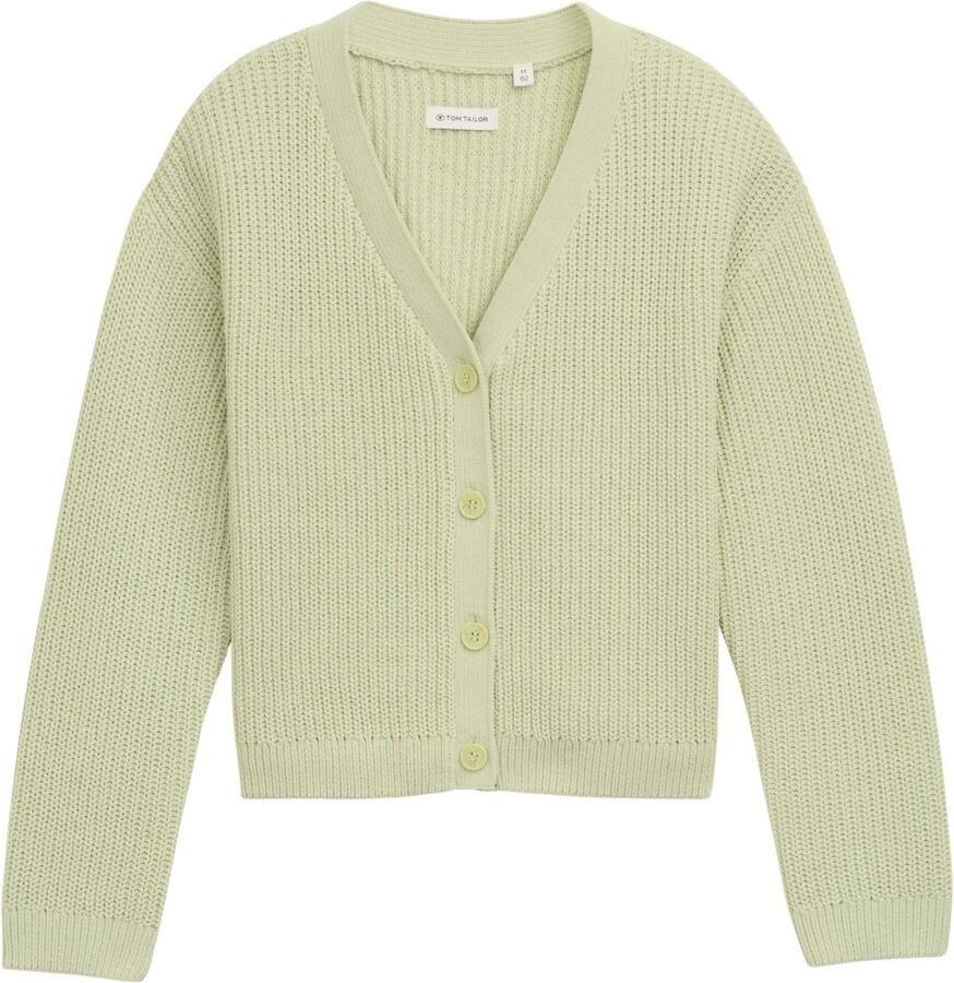 Tom Tailor Vest met v-hals en knoopsluiting - Foto 2