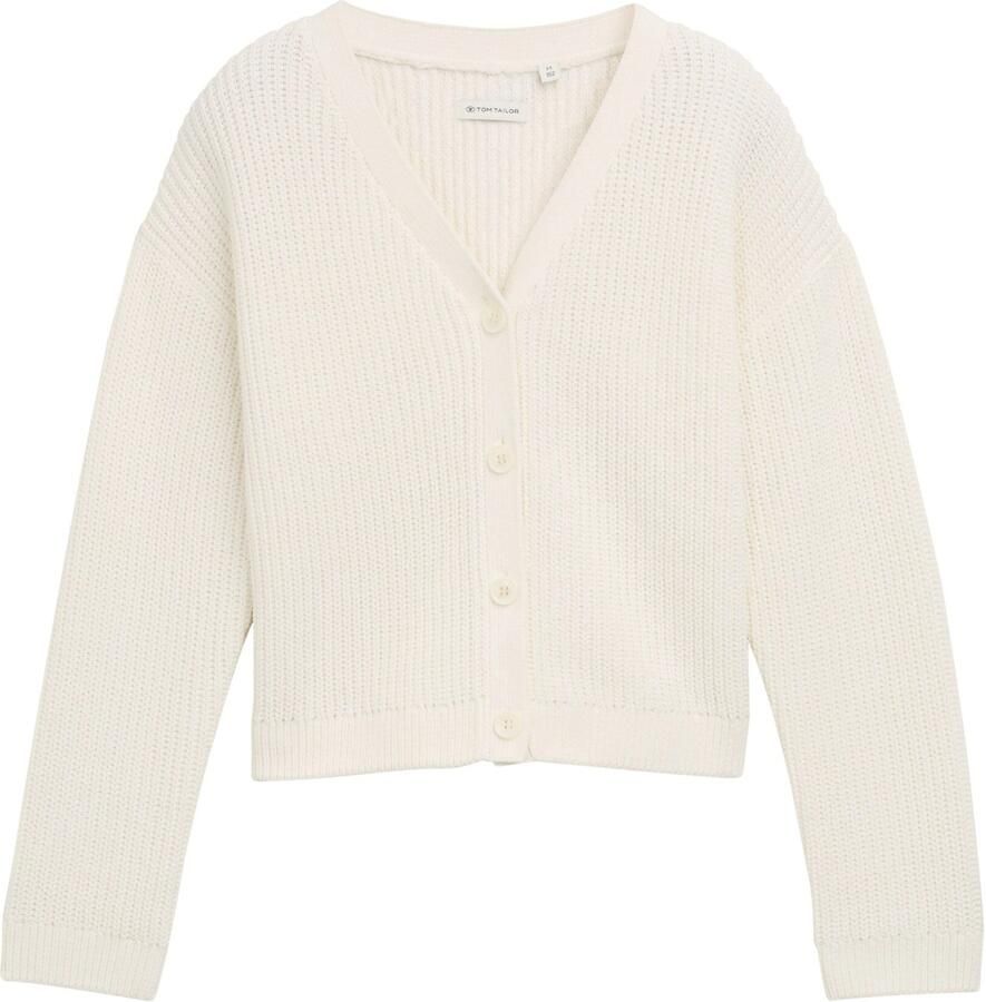 Tom Tailor Vest met v-hals en knoopsluiting - Foto 2