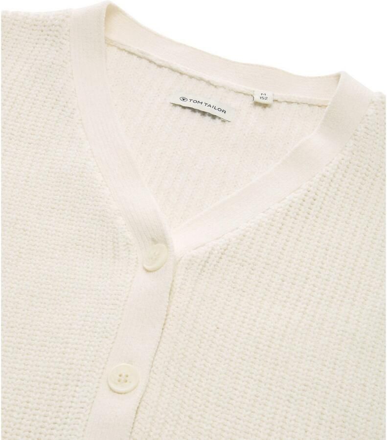 Tom Tailor Vest met v-hals en knoopsluiting