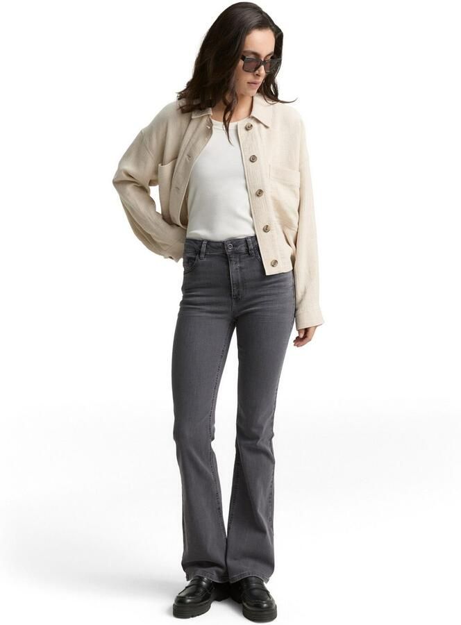 Tom Tailor Wijd uitlopende jeans Stella met uitlopende pijpen en stretch - Foto 3