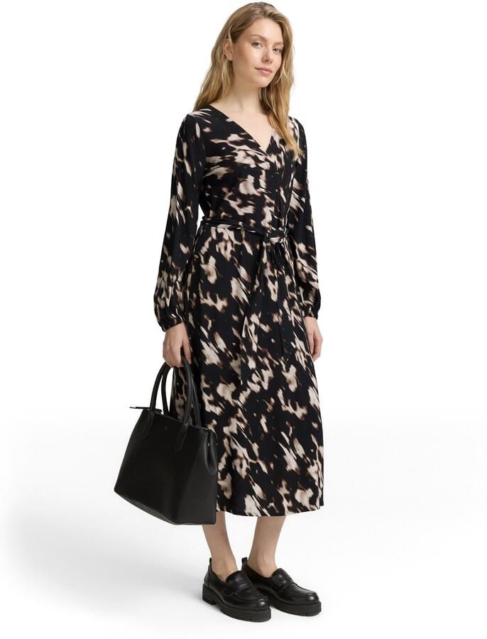 Tom Tailor Wikkeljurk met patroon - Foto 5