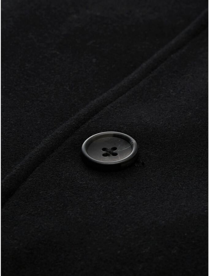 Tom Tailor Regular fit lange wollen jas met opstaande kraag