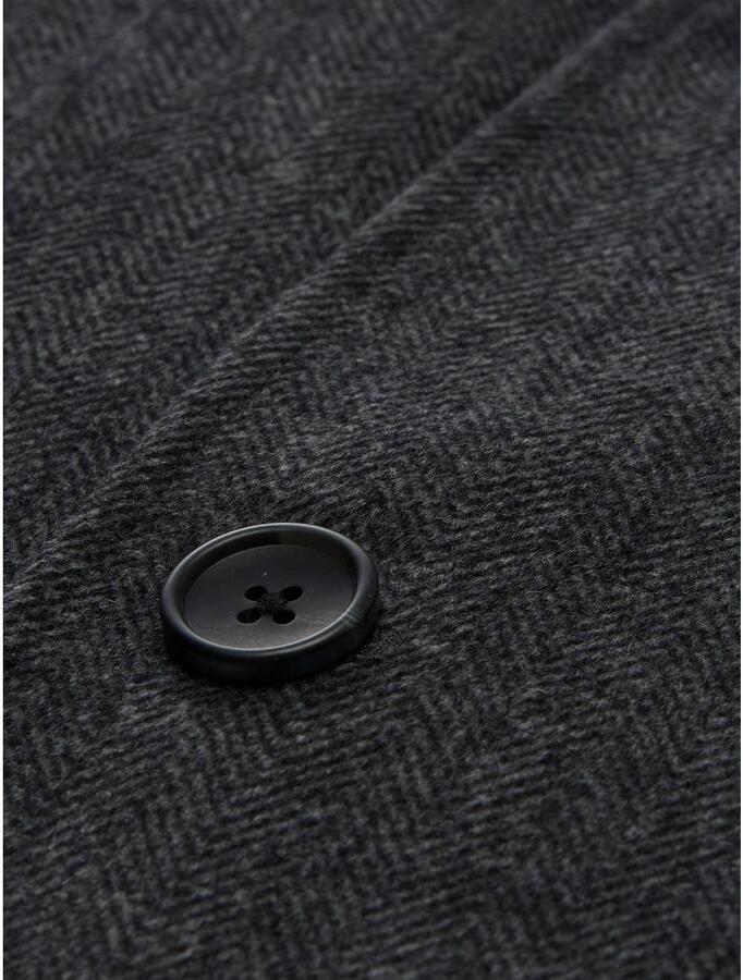 Tom Tailor Regular fit lange wollen jas met opstaande kraag