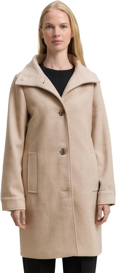 Tom Tailor Wollen jas met knoopsluiting en opstaande kraag - Foto 6