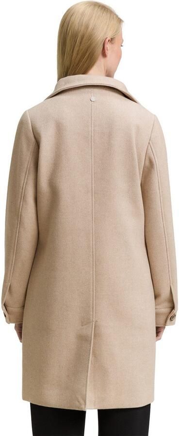 Tom Tailor Wollen jas met knoopsluiting en opstaande kraag - Foto 5