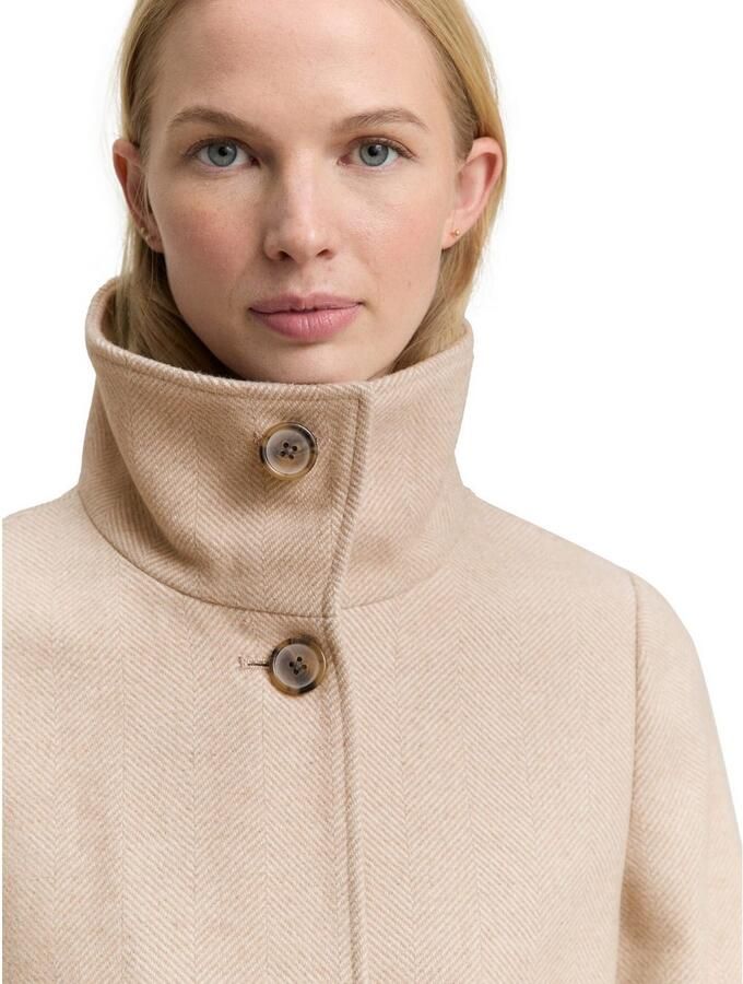 Tom Tailor Wollen jas met knoopsluiting en opstaande kraag - Foto 2