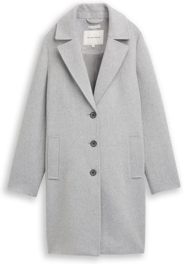 Tom Tailor Wollen jas met steekzakken - Foto 4