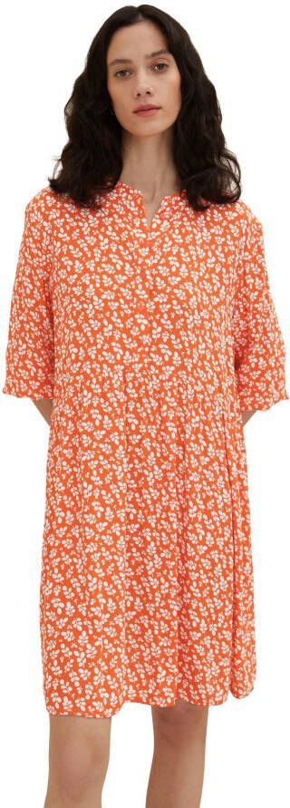 Tom Tailor Knielange jurk met all-over bloemenmotief