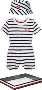 Tommy Hilfiger Body BABY STRIPED SHORTALL GIFTBOX in een cadeauverpakking