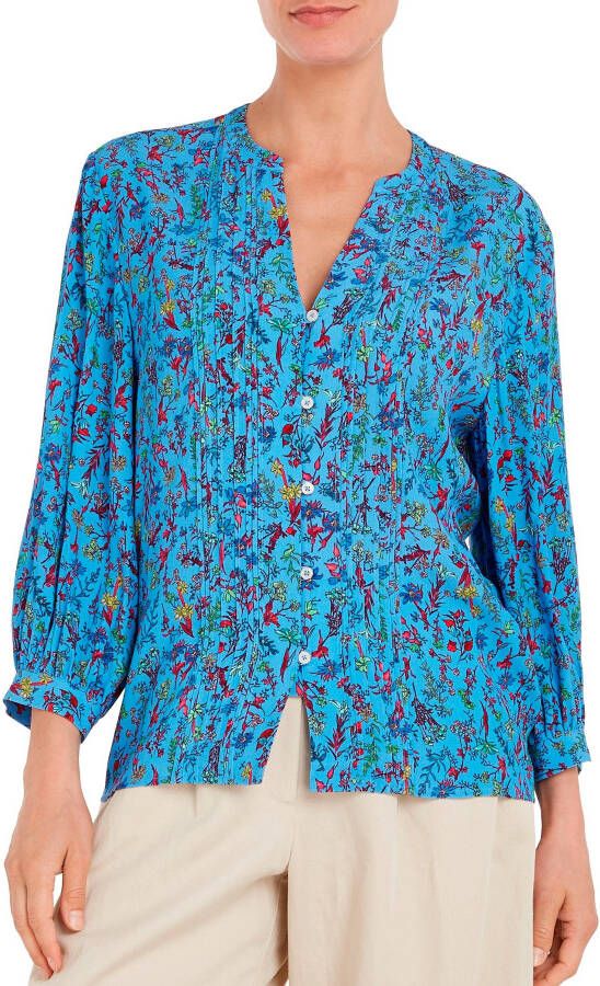 Tommy Hilfiger Curve Gedessineerde blouse CRV VIS FLORAL V-NECK SHIRT MS met gebloemde all-over print