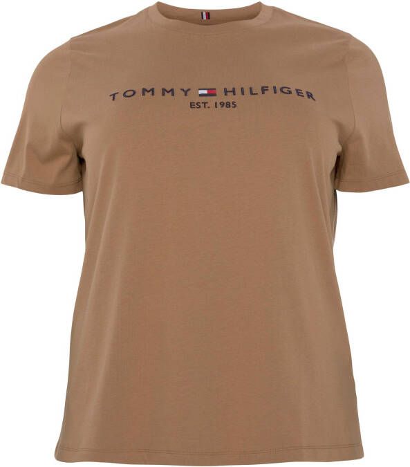 Tommy Hilfiger Curve Shirt met ronde hals CRV REGULAR HILFIGER C-NK TEE SS