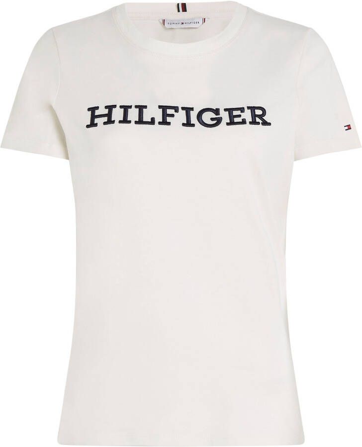 Tommy Hilfiger Curve Shirt met ronde hals Shirt CRV REG MONOTYPE