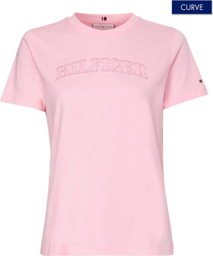 Tommy Hilfiger Curve PLUS SIZE T-shirt met logostitching model 'VARSITY