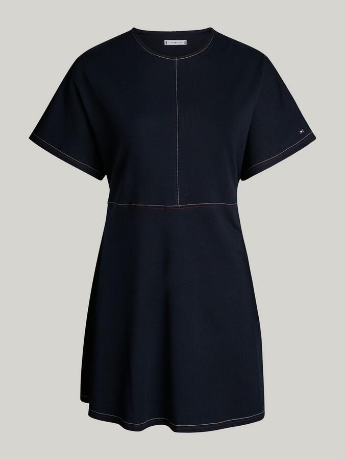 Tommy Hilfiger Curve Blousejurk CRV GLOBAL STP STITCH F&F DRS SS - Foto 3