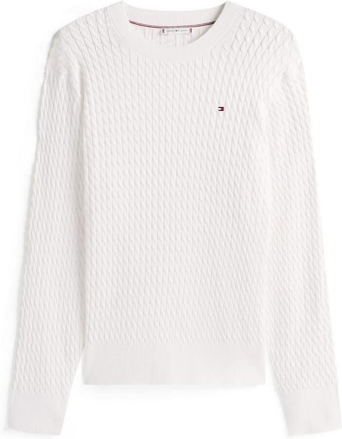 Tommy Hilfiger Curve Gebreide trui CRV CO CABLE FINE GG C-NK LS SWT